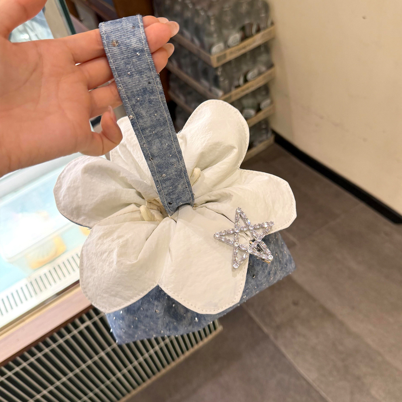 Galaxy Denim Blue Floral Bag for Women Summer Handbag Commuting Work Tote Bag Single Shoulder Crossbody Small Bag Galaxy Denim Blue Floral Bag for Women Summer Handbag Commuting Work Tote Bag Single Shoulder Crossbody Small Bag