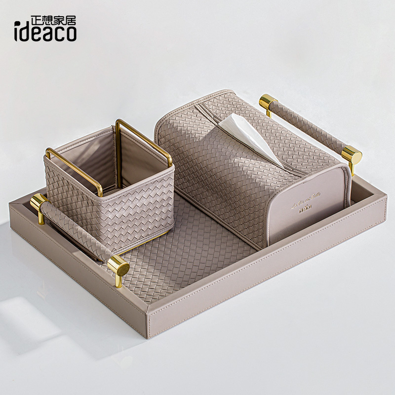 Nordic High-end Light Lavish Imitation Cortex Containing Tissue Box Hotel Creative Makeup Desktop Remote Control Decorations Hem