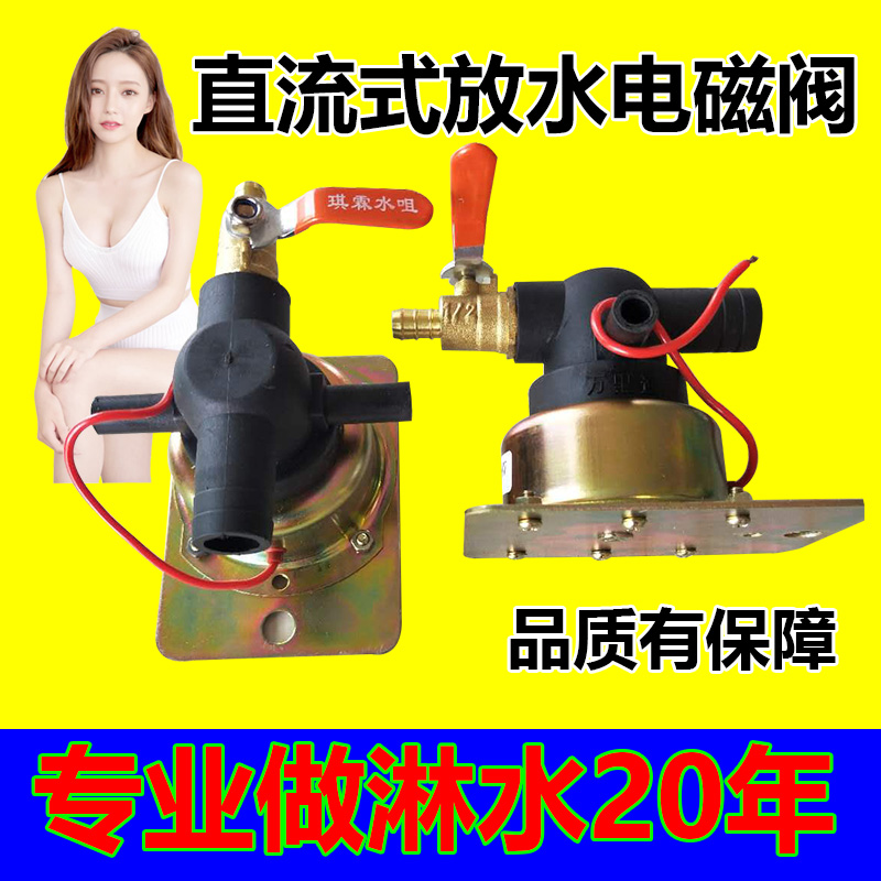 Automobile truck all copper DC type water solenoid valve water spray valve drip brake cooling 12V24V water discharge switch