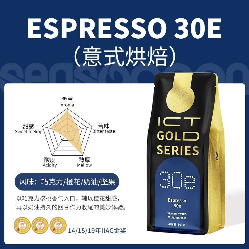 Freshly Roasted Espresso Beans Gold Medal Medium-Dark Roasted Mellow Silky Fragrant Can Be Ground Black Coffee Powder 