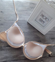 With bikini thick breathable invisible paste sponge chest pad super thick small chest gather bra underwear insert