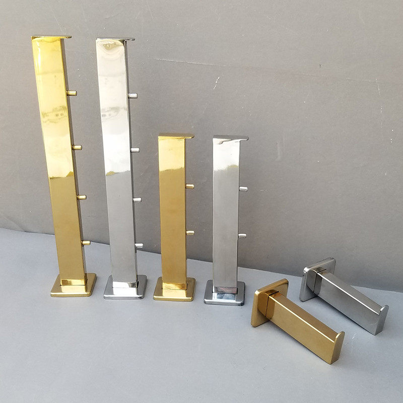 Clothing store hook stainless steel thickened titanium alloy color display rack 5 hangers display is hanging on the wall clothing rack