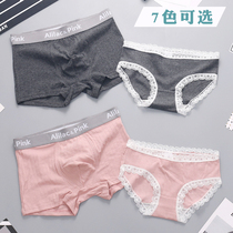  2-pack couple underwear pure cotton cute creative mens and womens double underwear sexy temptation passion hot suit