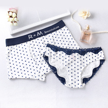  2-pack couple underwear pure cotton cute creative personality cartoon couple underwear sexy temptation hot suit