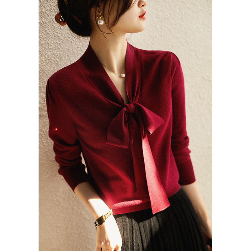 RAGR high-value streamer shirt double-strand 30 2 Yangzi yarn pure wool sweater