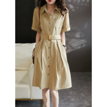 RAGRs light elegant and straightforward tooling trench coat-style lace-up jumpsuit qun