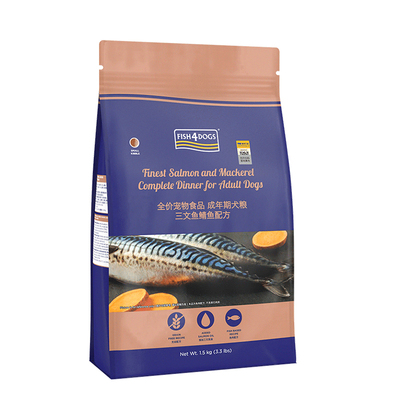 海洋之星三文鱼鲭鱼成犬狗粮1.5kg 中小型犬通用型