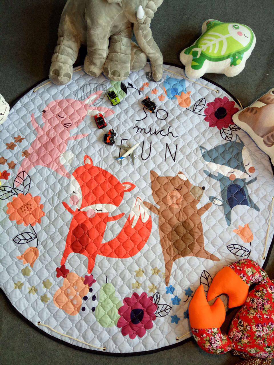 Развивающий коврик для ползания ins宝宝爬行垫加厚客厅卧室儿童游戏垫折叠地毯可收纳婴儿爬爬垫 OTHER