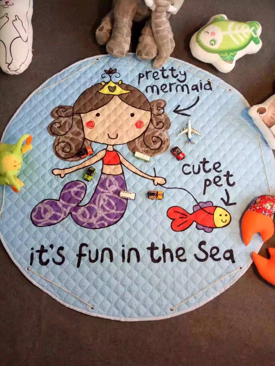 Развивающий коврик для ползания ins宝宝爬行垫加厚客厅卧室儿童游戏垫折叠地毯可收纳婴儿爬爬垫 OTHER