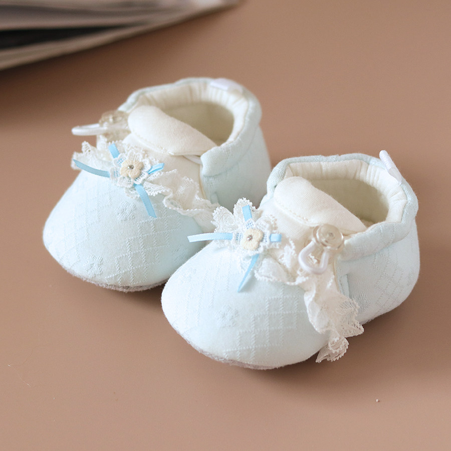 Baby Spring and Autumn Shoes That Don'T Slip Off, Princess-Style Shoe Covers for Baby Girls, 6 to 12 Months, Newborn Shoes 0-3 Months — 4
