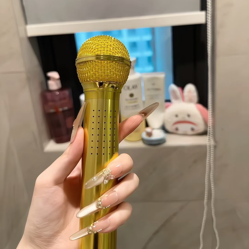 Bathroom Singing King Internet Sensation Wang Likun Microphone Shower Head Aviation Aluminum Alloy Metallic Singing Shower Head Bathroom Singing King Internet Sensation Wang Likun Microphone Shower Head Aviation Aluminum Alloy Metallic Singing Shower Head