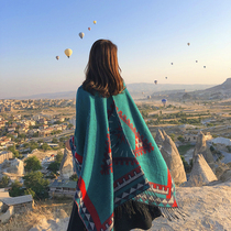 Cashmere shawl scarf dual-purpose warm Turkish tourist cloak Tibet travel Qinghai Nepal Cape