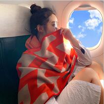 Korean version of cashmere scarf female aircraft air-conditioning room large shawl thick diamond triangle cloak Qinghai tourism warm tide
