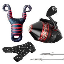 Fish dart shooting artifact tool slingshot fish set rubber band set gloves multi-function fool shooting wheel metal