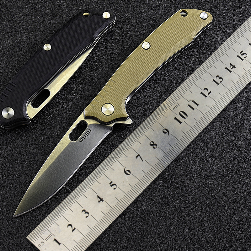 Sharp folding tool knife outdoor begging for raw knife high hardness anti-body small knife M390 powder steel carry-on knife