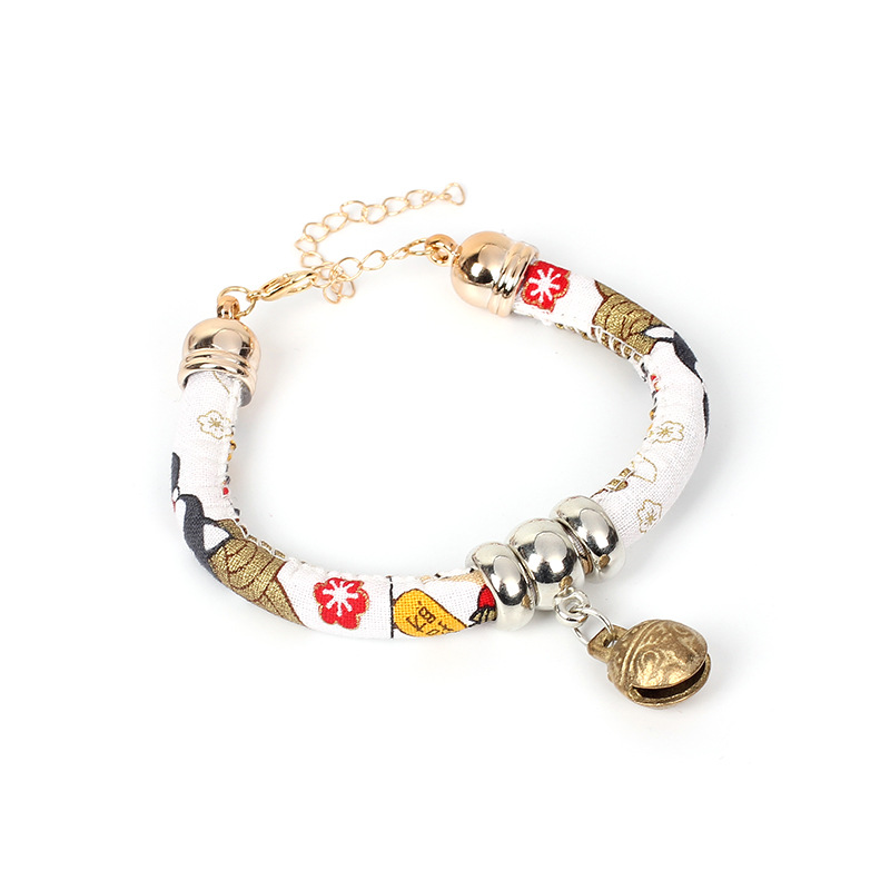 Day Style And Wind Series Handmade Pet Bell Ringer Dog Necklace Kitty Necklace bronze bell Copper Bell National Wind Project Ring