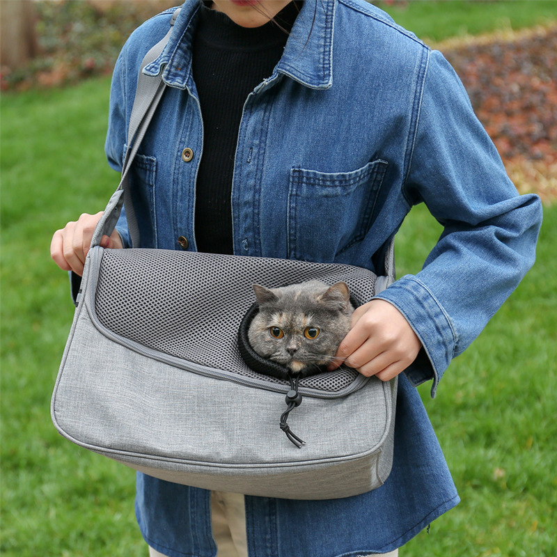 Cat-bag kitty outgoing and easy single shoulder bag inclined satchel breathable canvas pet bag for travelling cat bag