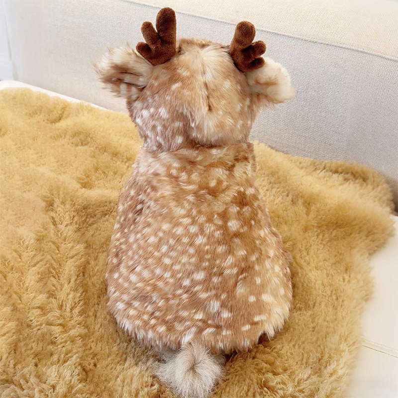 Christmas Pet Costume Cat Dog Reindeer Cape Shawl Small Dog Bichon Teddy Cape Hooded Robe
