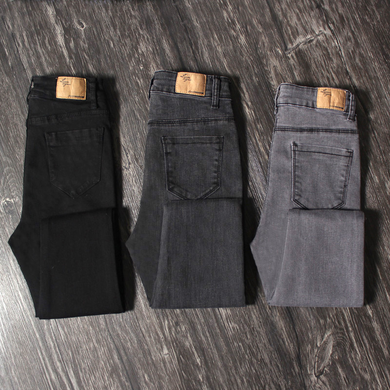 Black Cropped Skinny Jeans for Women, Thin Summer 2026 New Style, High-Waisted, Slim Fit, Flattering Gray Pencil Pants Black Cropped Skinny Jeans for Women, Thin Summer 2026 New Style, High-Waisted, Slim Fit, Flattering Gray Pencil Pants