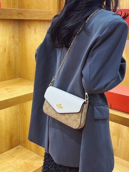 高级感链条包2025夏季新款复古印花气质信封包腋下包斜挎包包女包