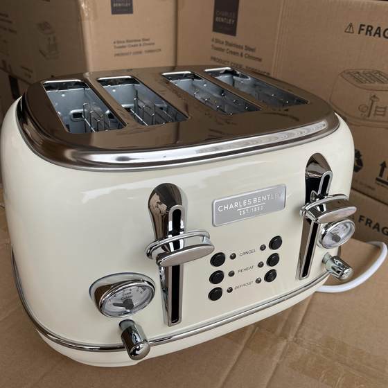 欧洲原单四片全自动复古风多士炉吐司机烤面包机早餐机Toaster