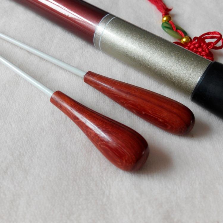 Baton music mahogany handle fiberglass baton band performance music conductor order gift packaging tube