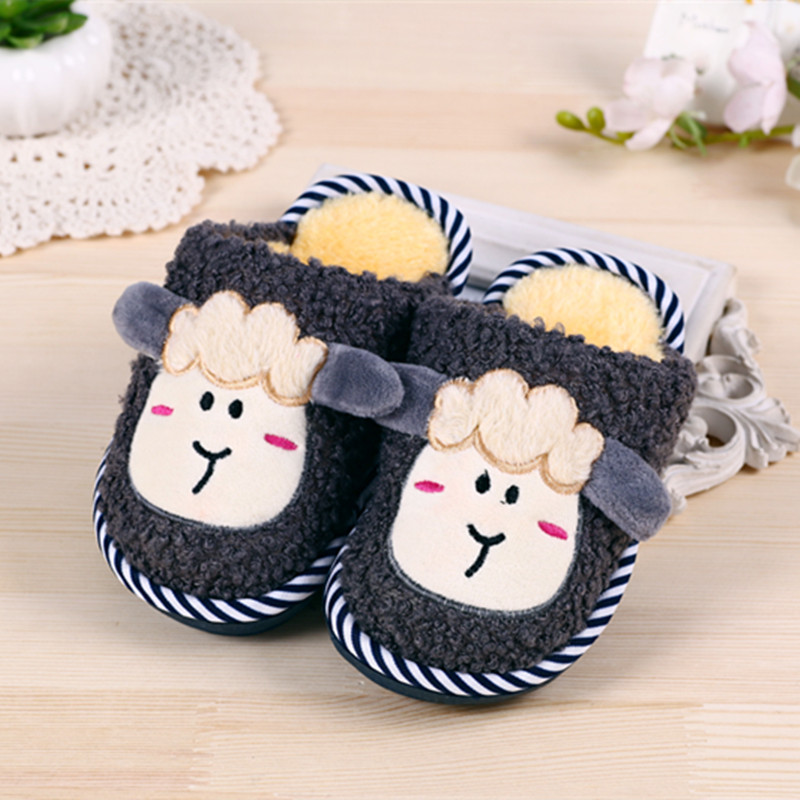 Chaussons enfants en suède pour hiver - semelle caoutchouc - Ref 1003755 Image 10