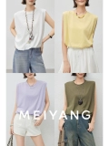 Meiyang Wavy Vest Tianshi в стиле хлопка простой круглый рука