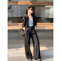 Meiyang MEIYANG (70 Series) large female main pants dress Dongli flower yarn) commuter wide leg long pants half body dress