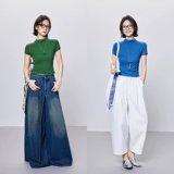 美洋 Meiyang Kardashian Hot Girl T -Fork Temperament маленький высокий высокий тонкий топ