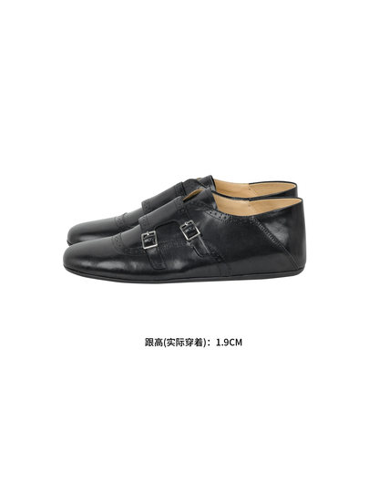 MEIYANG Spot Lolita Loafers Kuhleder Square Toe Monk Shoes-Donnerstag
