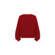 MEIYANG Jasmine Rouge Wool Sweater 26 Count Wool Loose V-neck Knitted Red Sweater