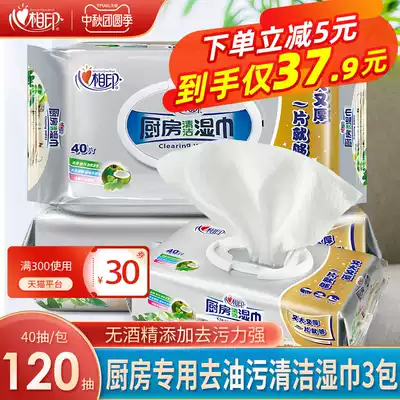 Heart Print Kitchen Wipes Clean Degreasing and Decontamination Home Special Wet Wipes Exchased Toilet Paper Wholesale