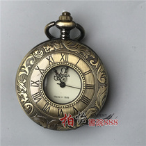 Antique pocket watch double-open mens mechanical clock antique miscellaneous classical mechanical watch craft ornaments new old copper watch
