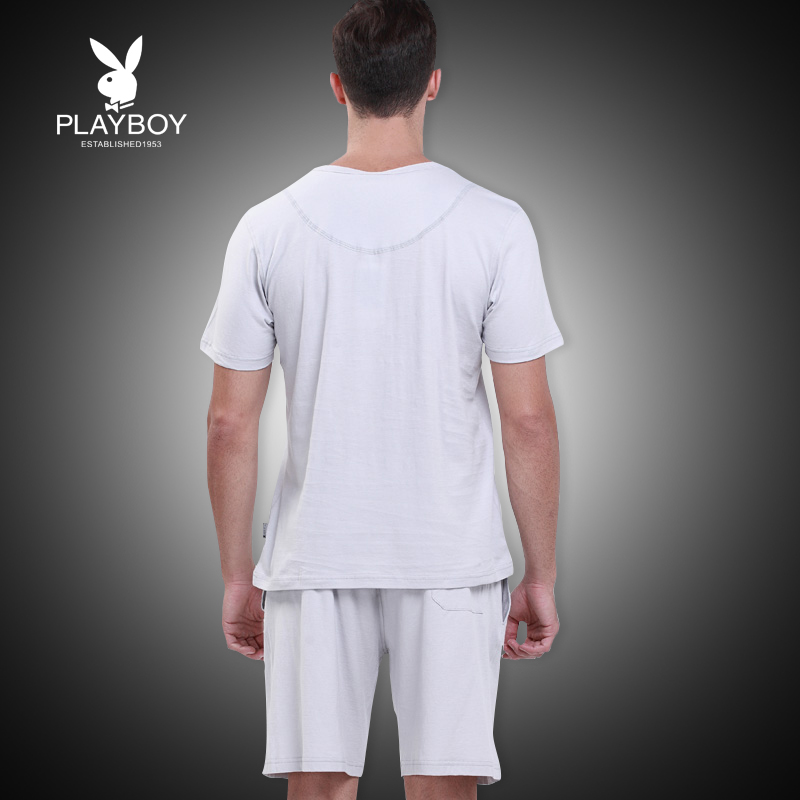 Pyjama pour homme PLAYBOY     en Coton à manche courte - Ref 3002511 Image 2