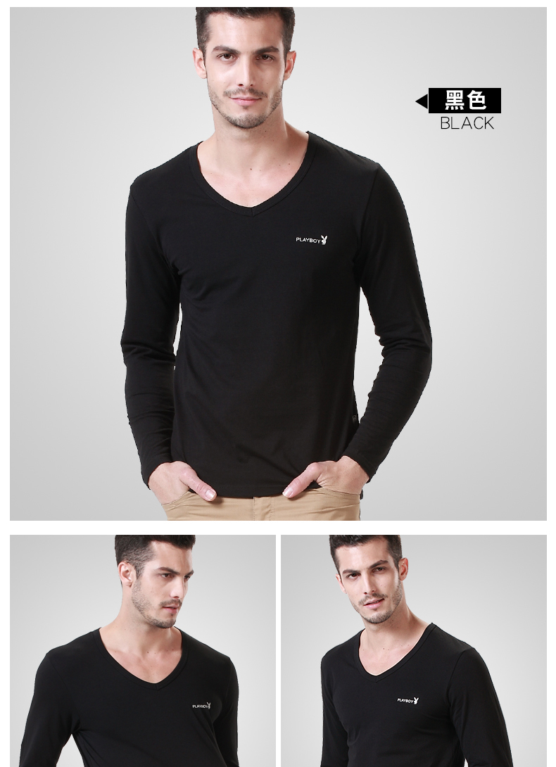 Playboy Men Winter Winter Đồ lót ấm áp Cotton Một mảnh Cotton trung niên Áo len mùa thu Top mặc áo giữ nhiệt cho bé