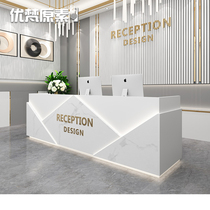 Simple Front Desk Commercial Beauty Shop Checkout Desk Fashion Art Womens Fashion Shop Reception Desk Modern Bar