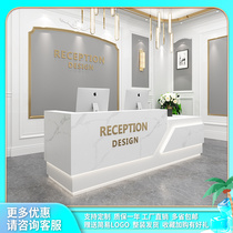 Cashier Desk Commercial Beauty Salon Beauty Shop High-end Shop Counter Bar Desk Reception Desk Set For Modern Minimalist Front Desk
