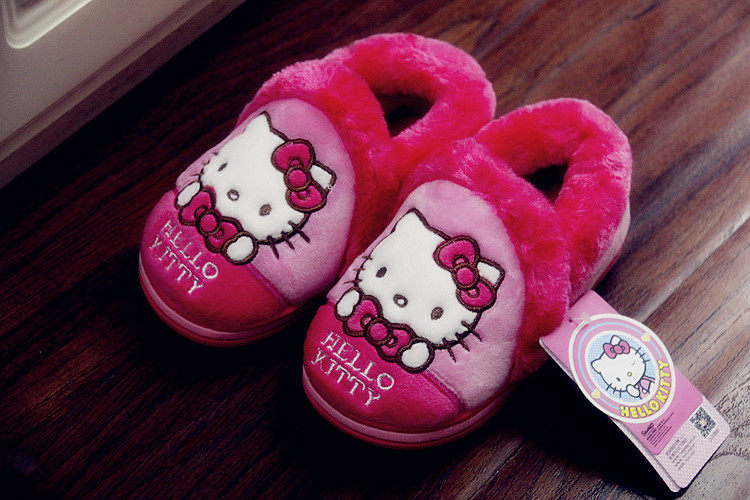 Chaussons enfants en autre HELLO KITTY pour hiver - semelle autre - Ref 1014246 Image 11
