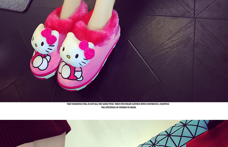Pantoufles enfants en autre HELLOKITTY pour hiver - semelle autre - Ref 1024387 Image 9