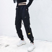 Overalls womens loose Harun bf wind autumn and winter style beam feet show thin high waist straight Korean version of wild sports casual pants