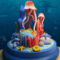 Summer Ocean Beauty Chen props Underwater World shopping mall dp point decoration props ocean theme decoration customization