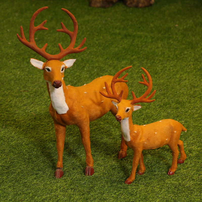 Forest Idyll Christmas decorations Simulation Deer Sika Deer Mall window Large Christmas scene decoration props
