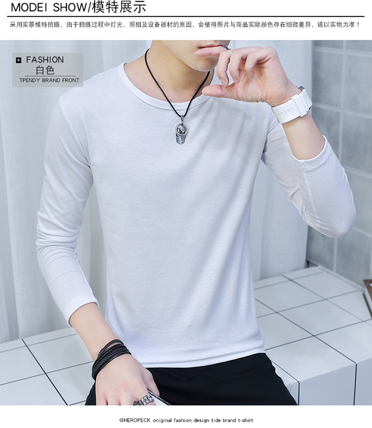 Áo thun cotton nam dài tay áo thun nam phiên bản Hàn Quốc phần mỏng của áo khoác cotton nam áo sơ mi nam áo sơ mi nam áo thun nam đẹp