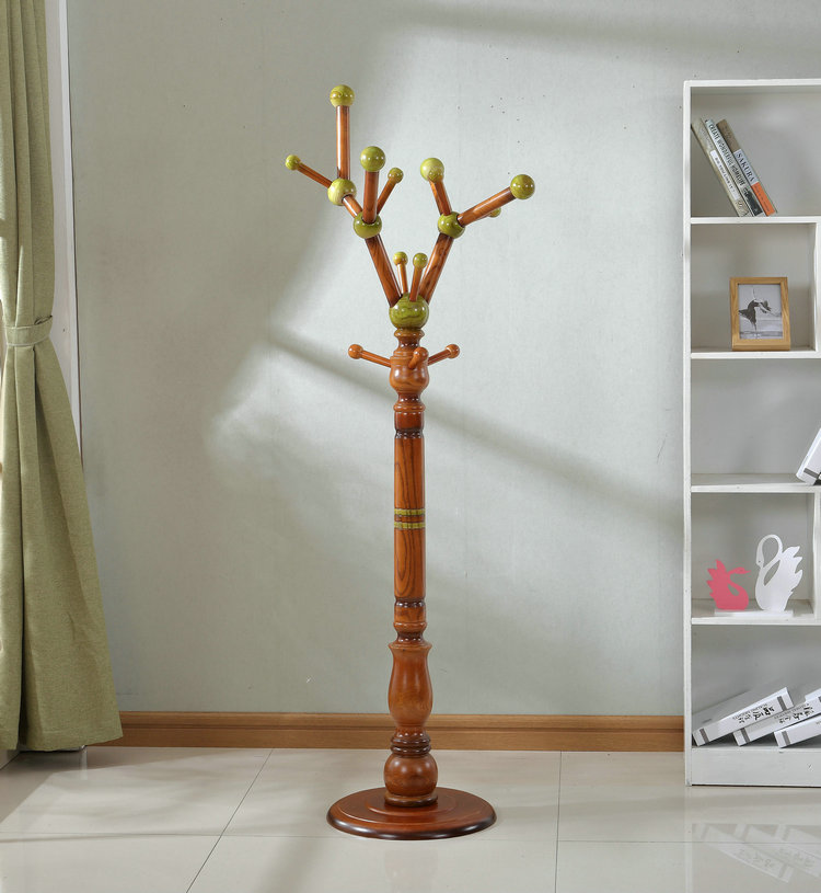Cây may mắn giá treo đồ may mắn cây gỗ rắn sáng tạo đơn giản hiện đại nhà phòng ngủ sàn chi nhánh móc áo - Kệ kệ trang trí phòng ngủ