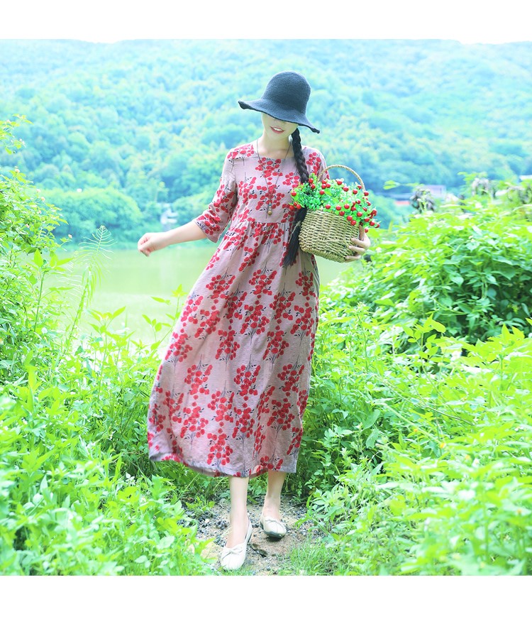 Robe femme en Coton et lin - Ref 3328623 Image 47