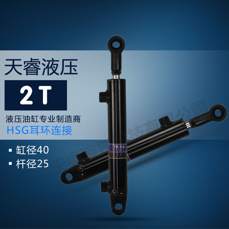 2 tons of hydraulic cylinder 40 cylinder diameter hydraulic cylinder two-way one-way engineering machinery processing custom pumping station small oil top