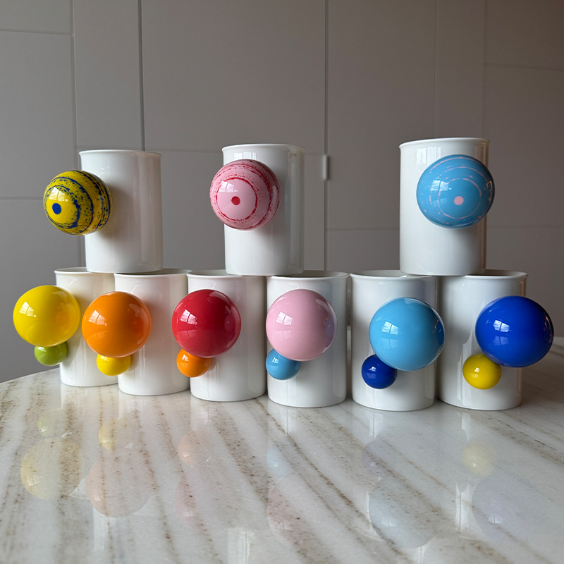 Sortkorea Oh Seung Cheol Double Ball Cup Ringing Bell Ball Cup Water Cup Coffee Cup Mug