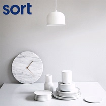  sort Denmark MENU Marble wall clock MARBLE Nordic modern minimalist design White black wall clock Simple