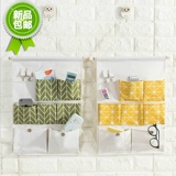 Сумка для хранения, подвесной органайзер, ткань, большая коробочка для хранения, из хлопка и льна